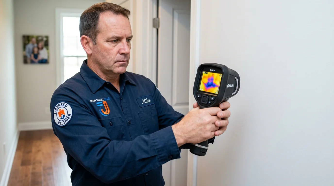 Thermal imaging leak detection by Johns Plumbing LLC in Attleboro